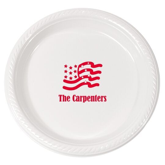 American Flag Plastic Plates